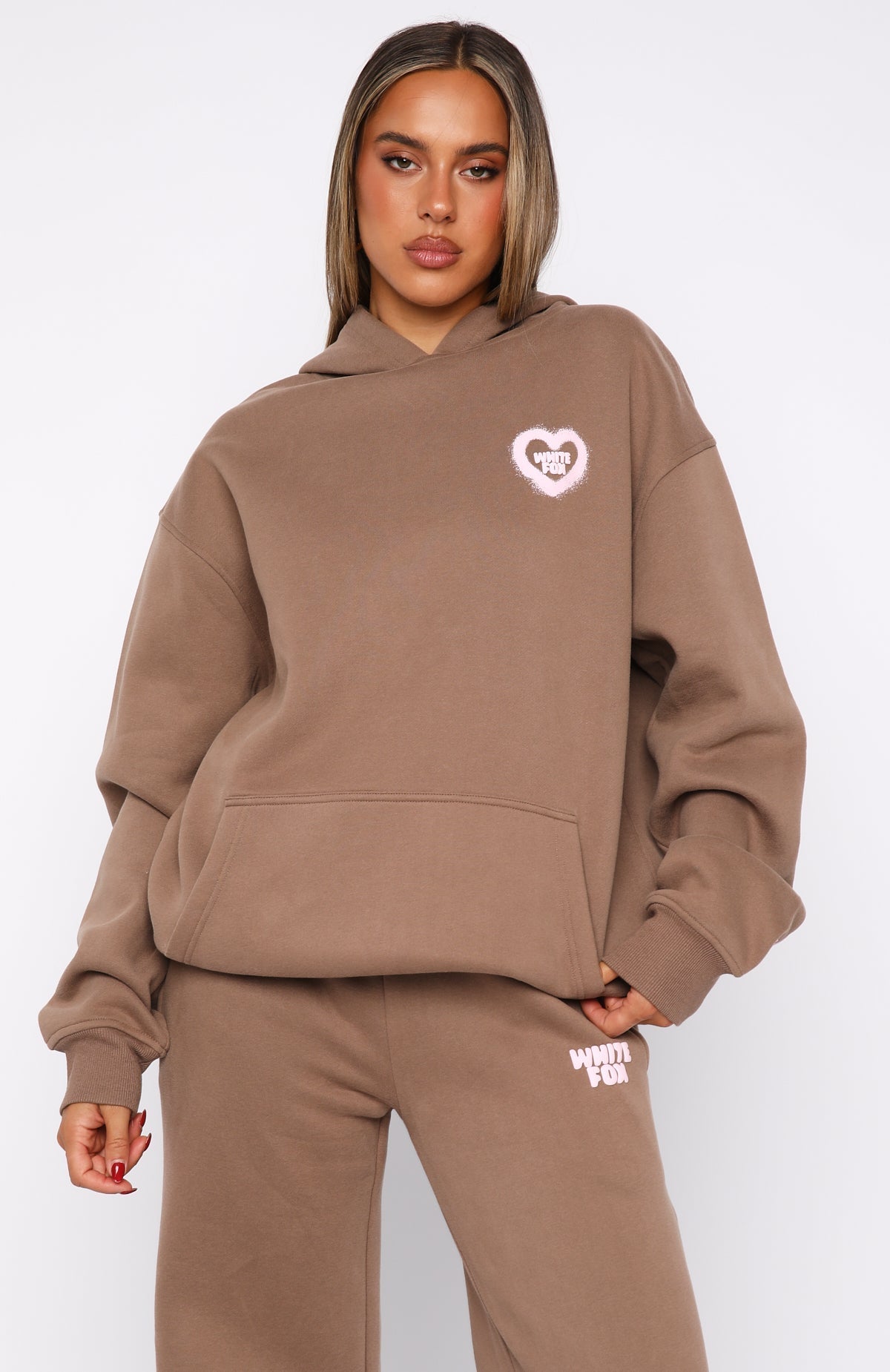 11th Street City Girl At Heart Oversized Hoodie - Cinnamon Bun