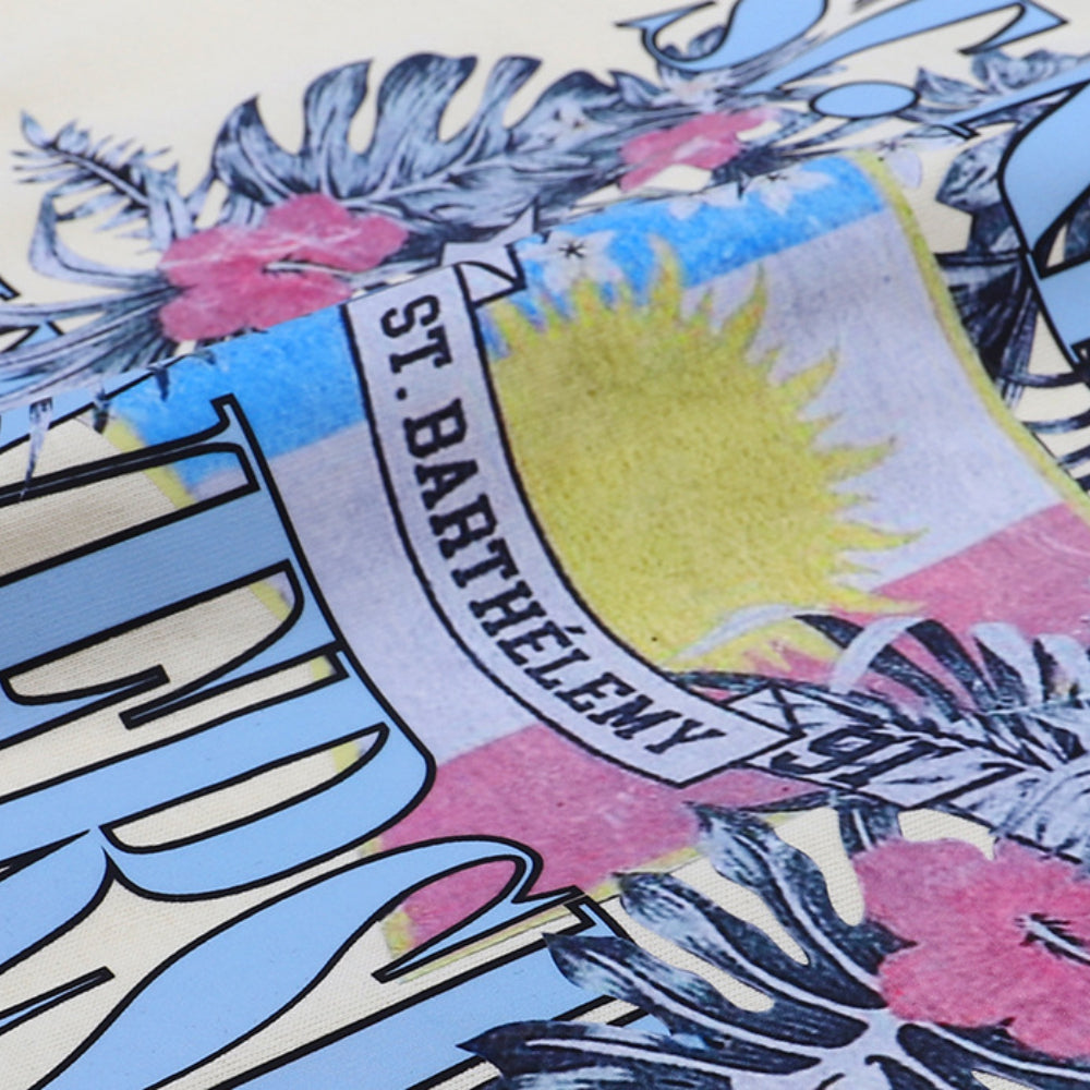 Rhude T-shirt Flag Floral Print Short Sleeve T-shirt