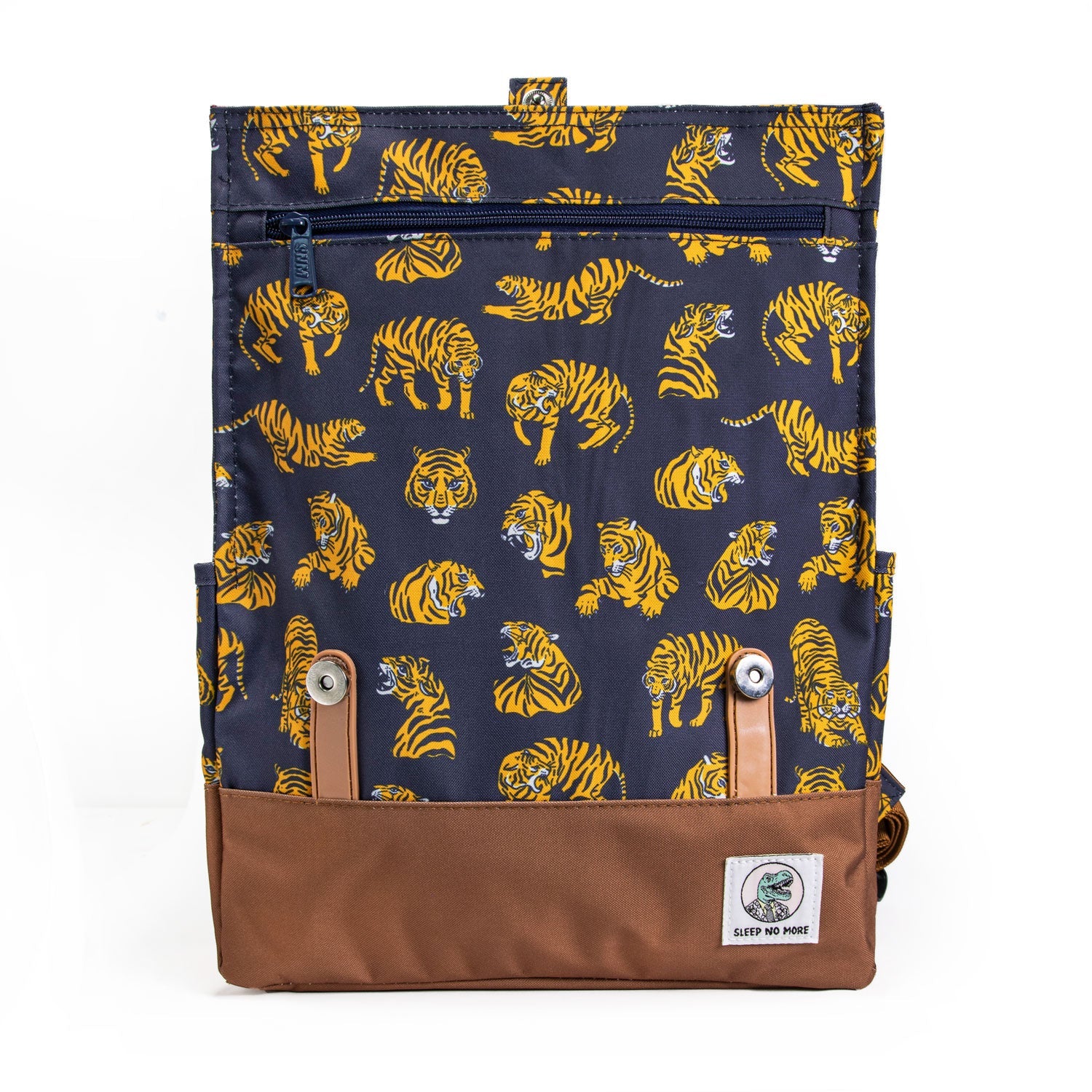 Vintage Backpack ✦ Old School Tiger Navy Blue