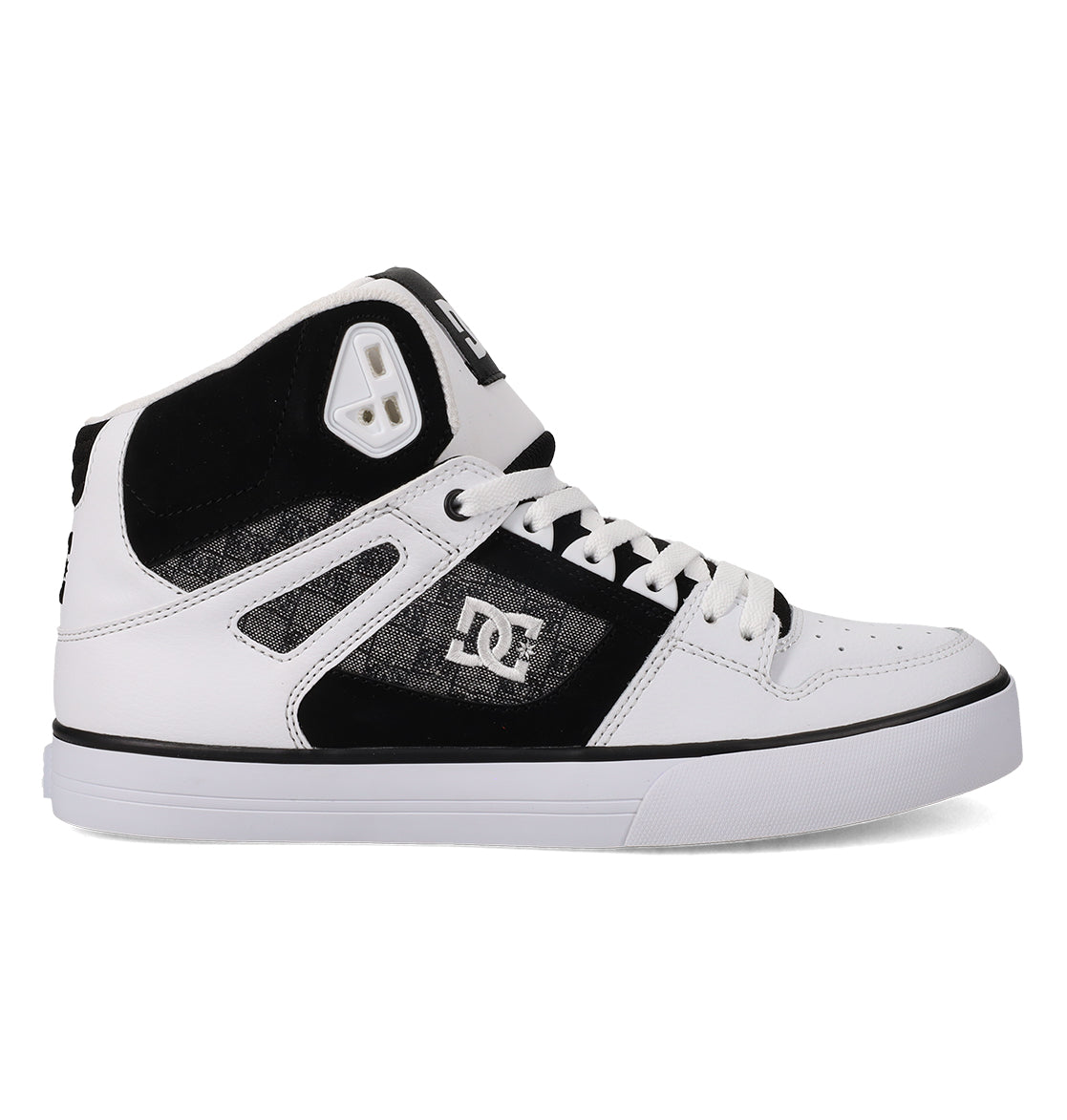 DC Men's Pure High-Top WC Shoes - Black/White Monogram