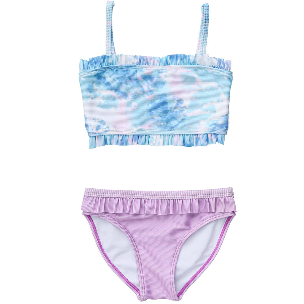Sky Dye Frilled Bandeau Bikini - FINAL SALE