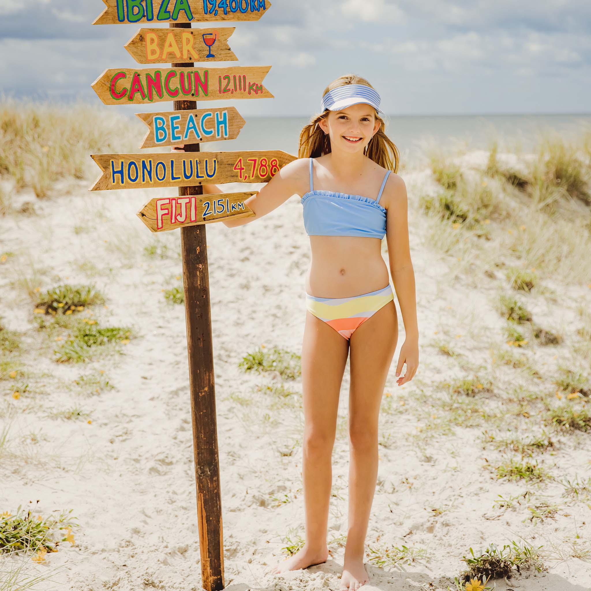 Good Vibes Frilled Bandeau Bikini - FINAL SALE