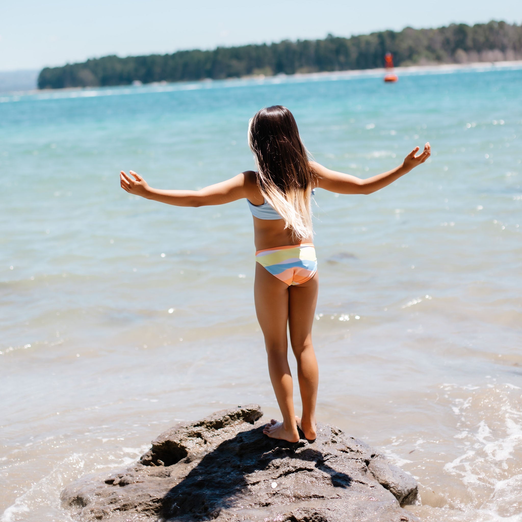 Good Vibes Frilled Bandeau Bikini - FINAL SALE