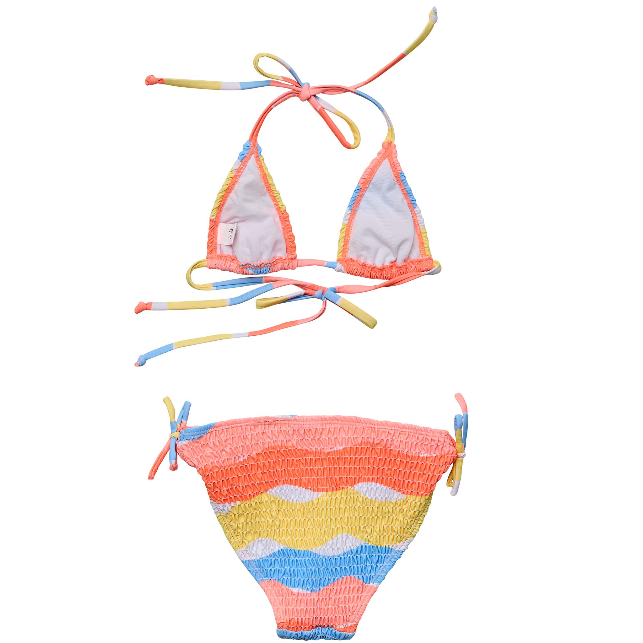 Good Vibes Triangle Shirred Bikini - FINAL SALE
