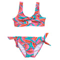 Geo Melon Sustainable Knot Front Bikini - FINAL SALE