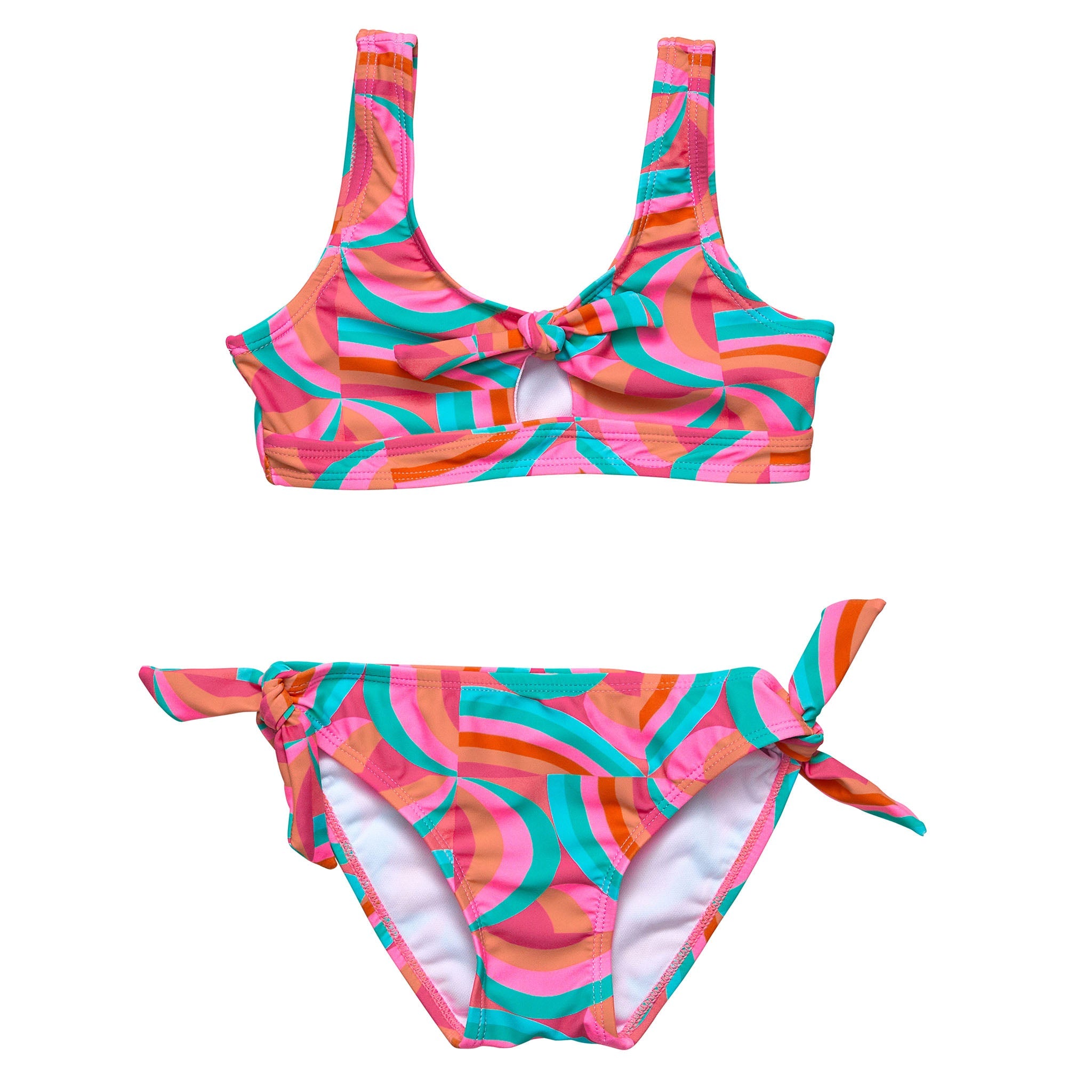 Geo Melon Sustainable Knot Front Bikini - FINAL SALE