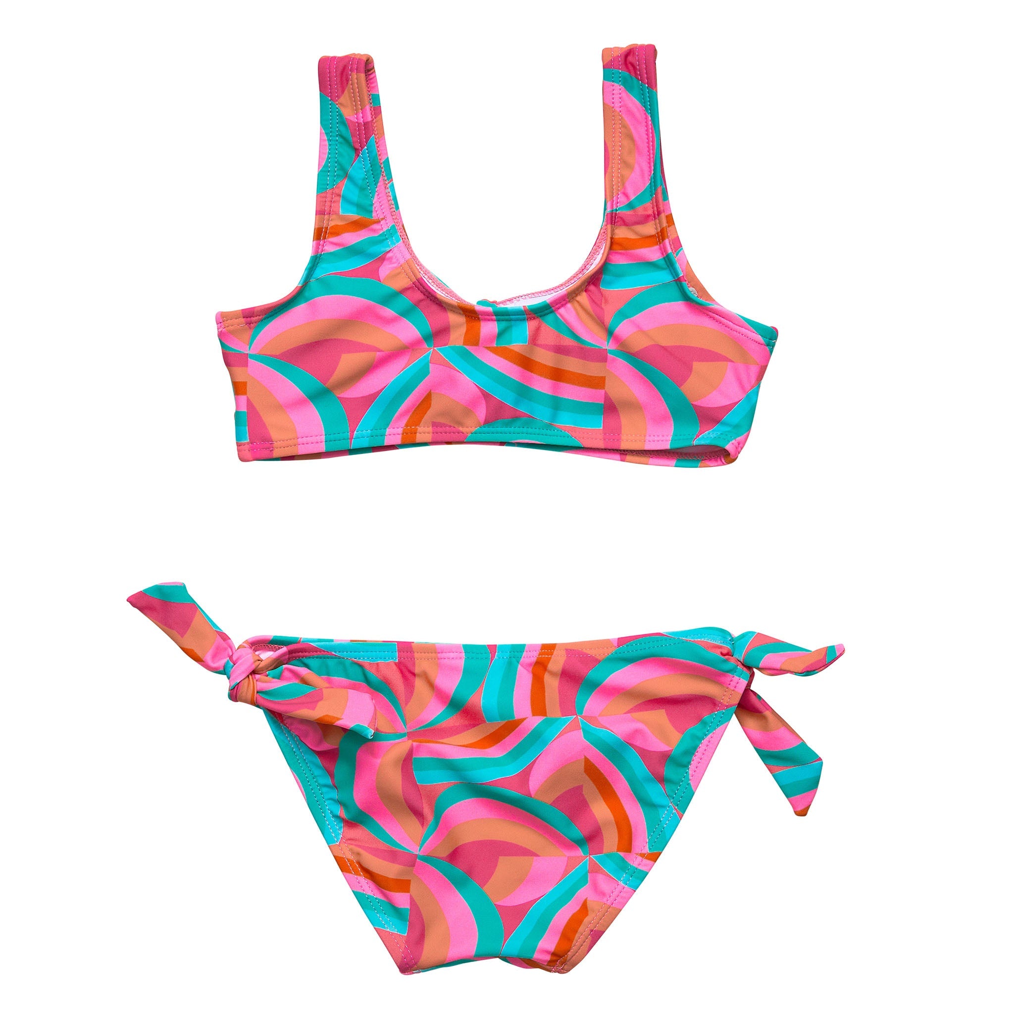 Geo Melon Sustainable Knot Front Bikini - FINAL SALE