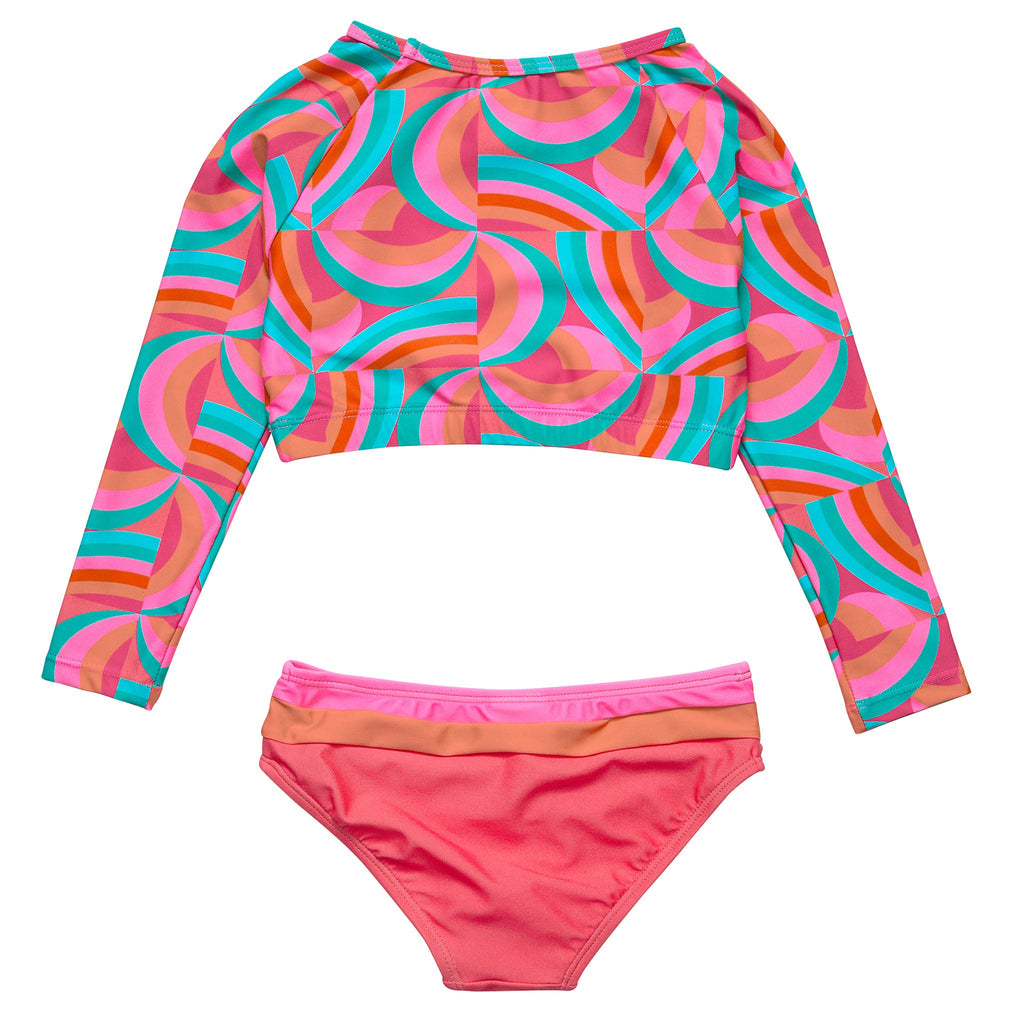Geo Melon Sustainable Crop LS Rash Top Set