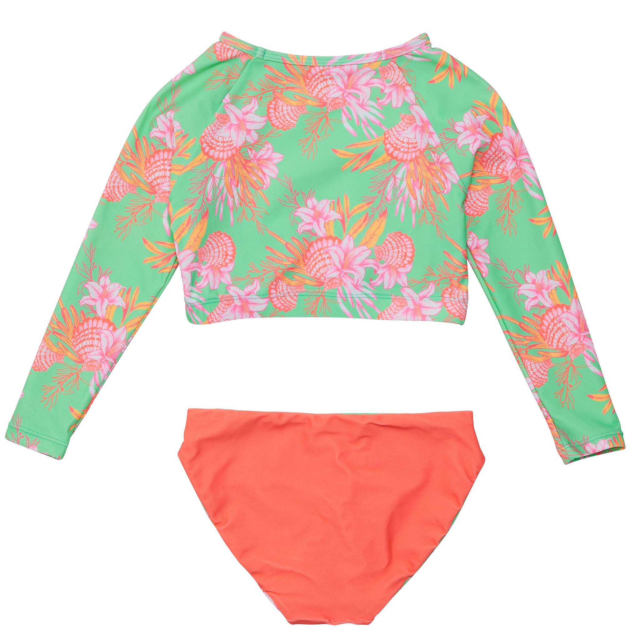 Coastal Shells Sustainable Crop LS Rash Top Set