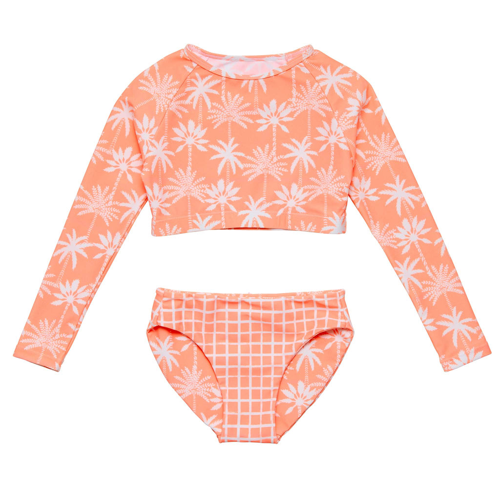 Cali Palms Recycled Crop LS Rash Set