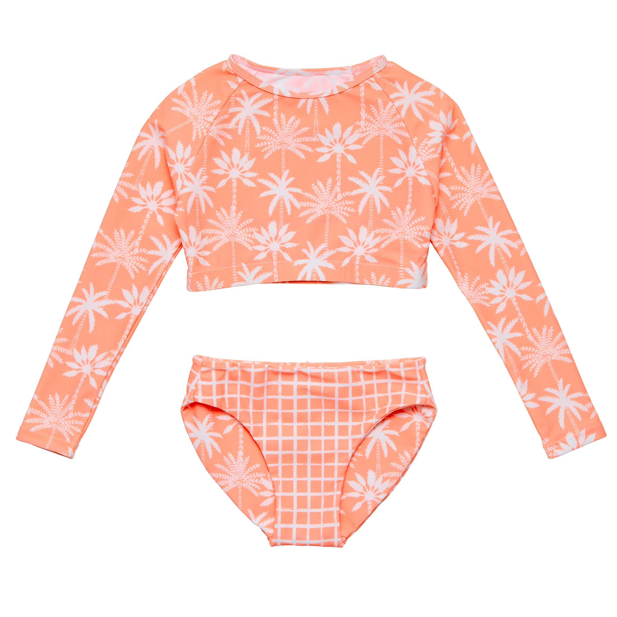 Cali Palms Recycled Crop LS Rash Set