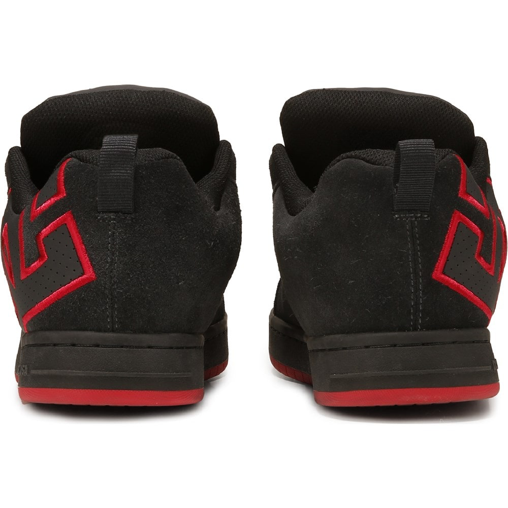 DC Men's Court Graffik SE Shoes - Dark Grey/Red-T
