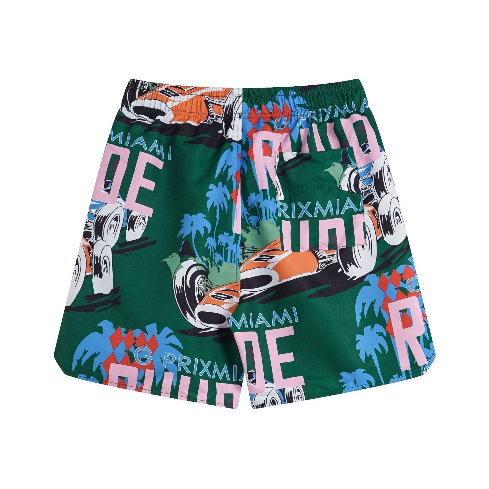 Rhude T-shirt Racing Letter Logo Casual Short Sleeve Shirt, Shorts