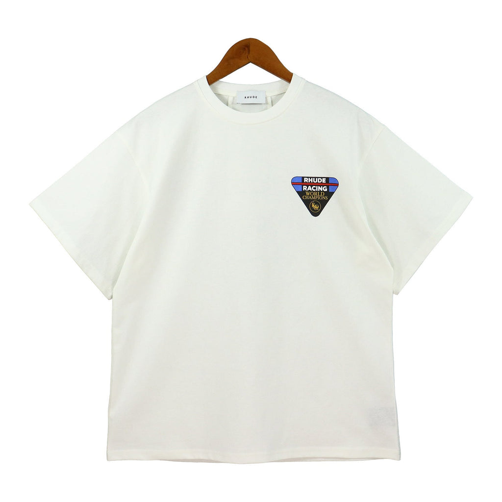 Rhude T-shirt Inverted Triangle Letter Print Short Sleeve T-shirt