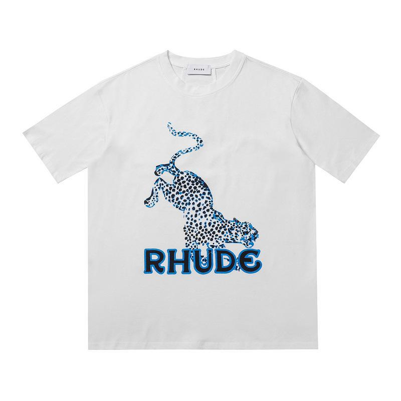 Rhude T-shirt Leopard Print Short Sleeve T-shirt