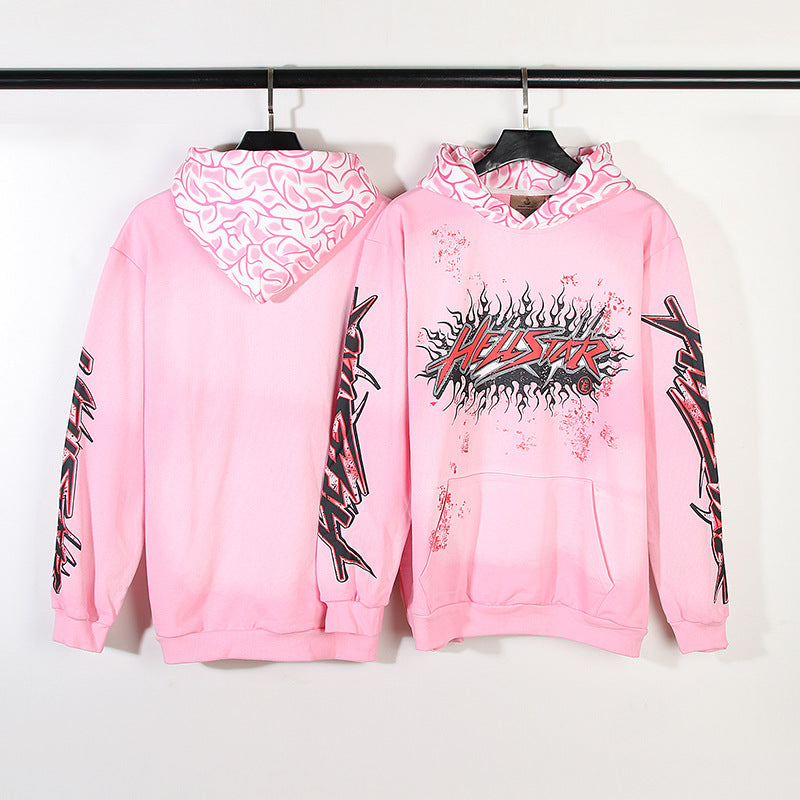 Hellstar Hoodie Hand Painted Graffiti Printing