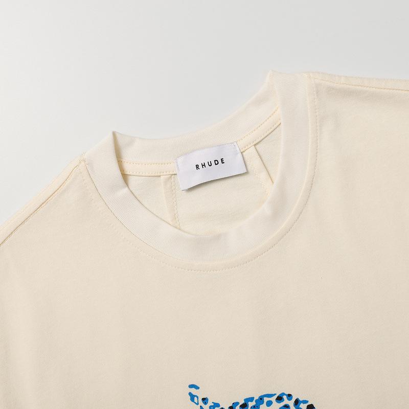 Rhude T-shirt Leopard Print Short Sleeve T-shirt