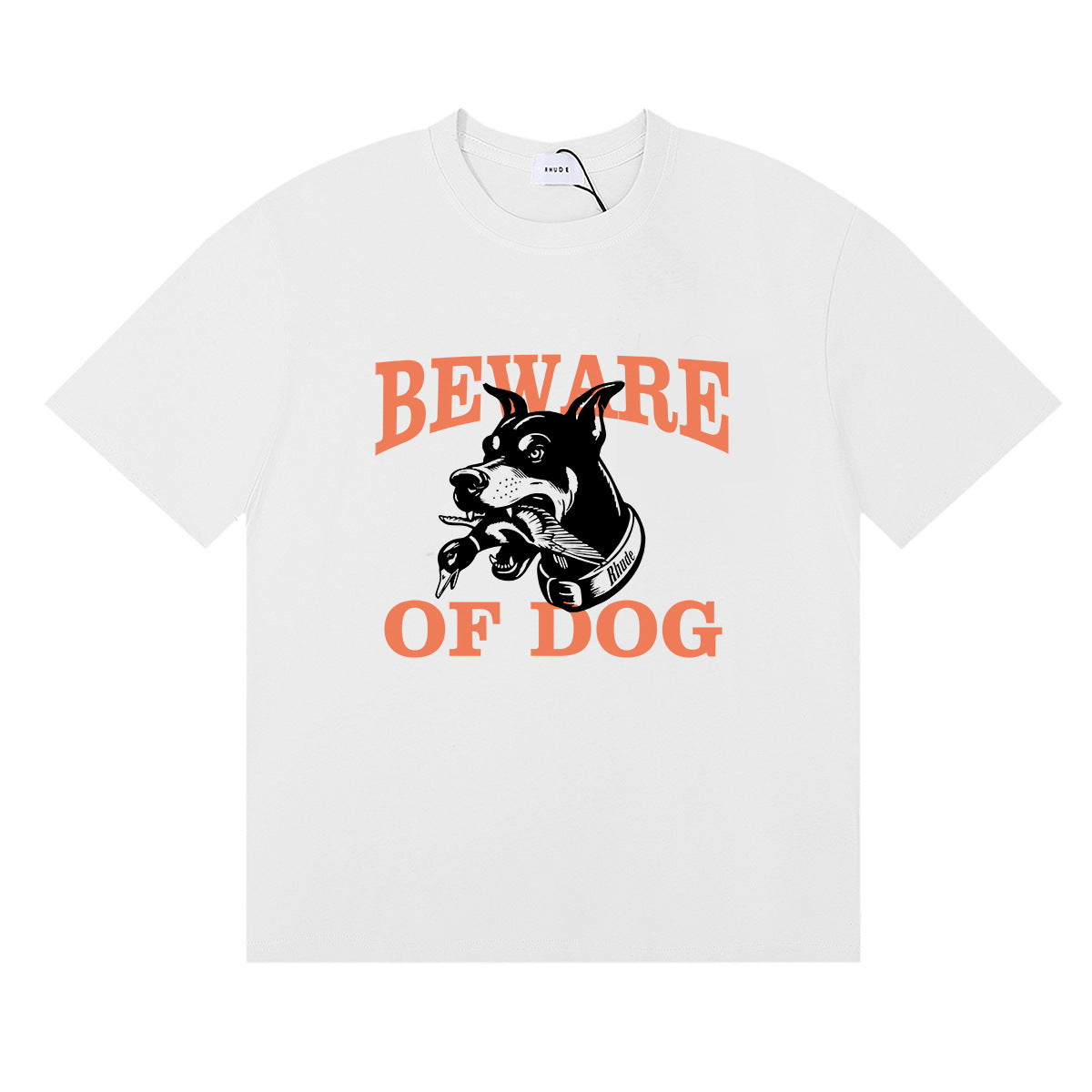 Rhude T-shirt Hound Letter Print Short Sleeve T-shirt