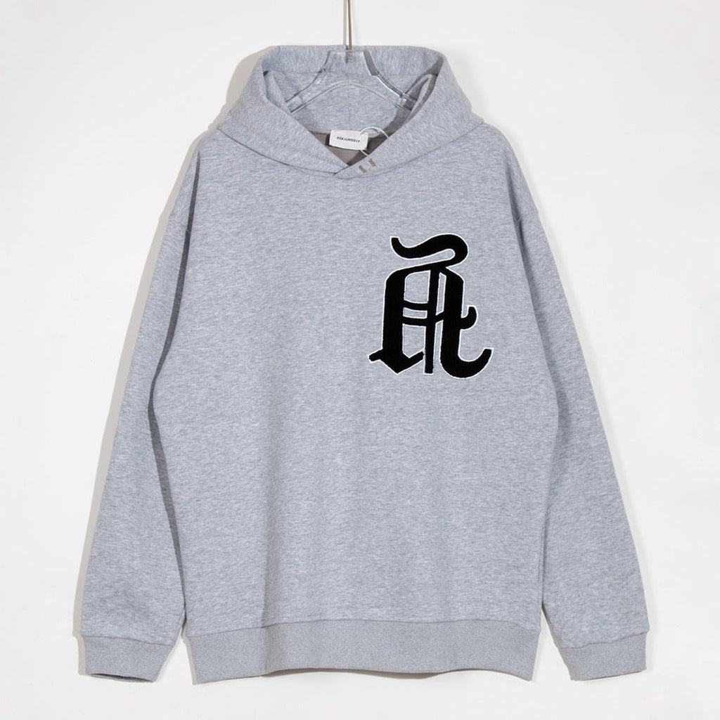 Askyurself Hoodie Embroidered Letter Hoodie Sweater Loose Casual