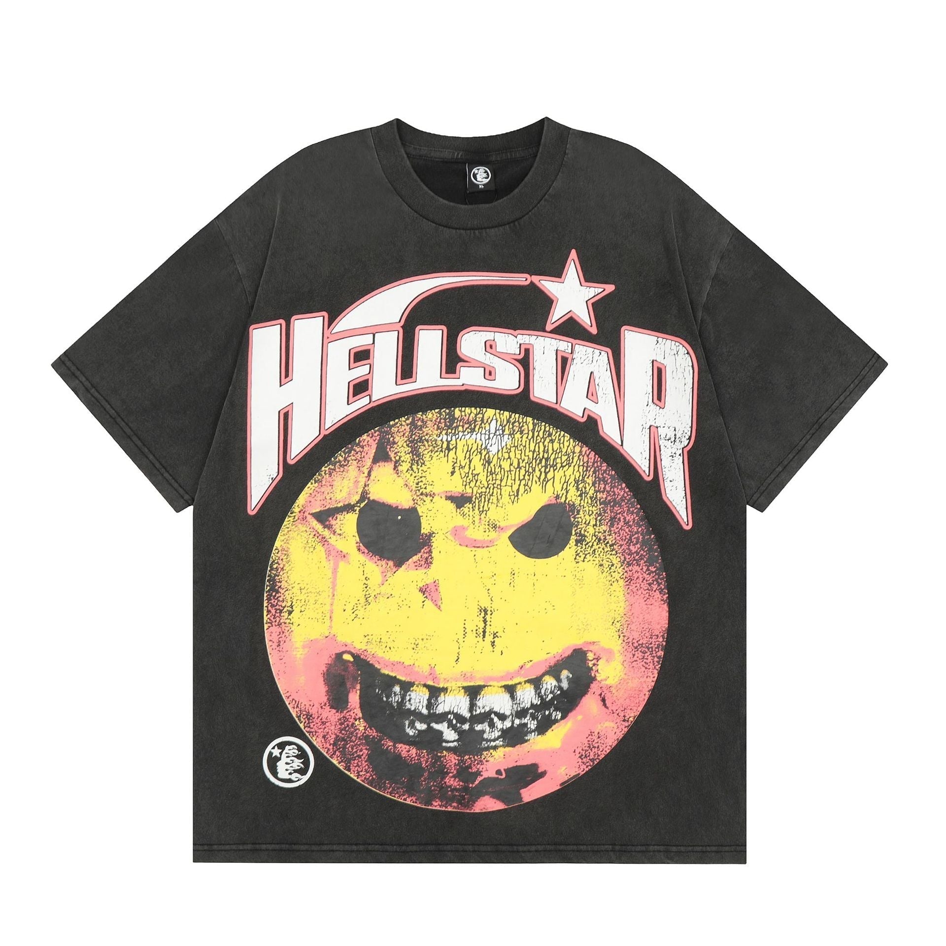 Hellstar T-shirt Smiley Face Earth Distressed
