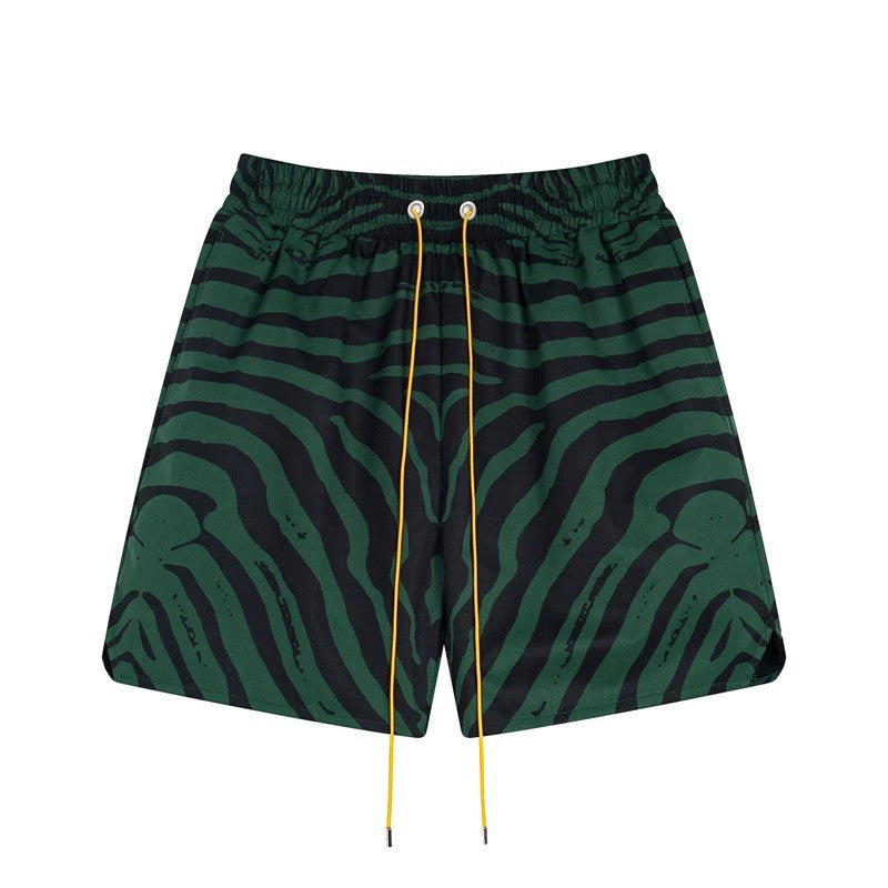 Rhude T-shirt Zebra Letter Embroidery Casual Short Sleeve Shirt, Shorts