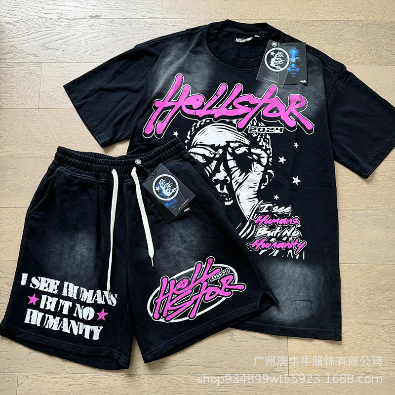 Hellstar Shorts Wash and Do Old Casual Shorts Summer