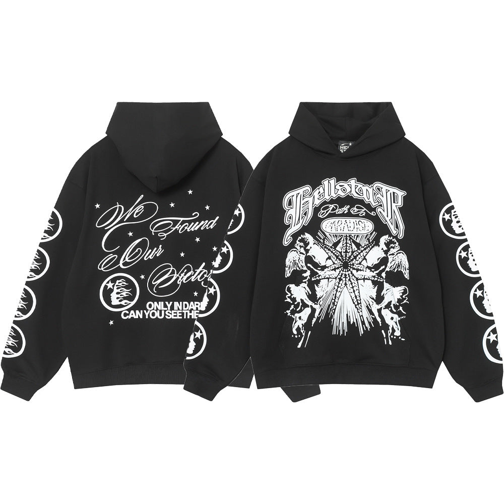 Hellstar Hoodie Letter Print Male Female Casual
