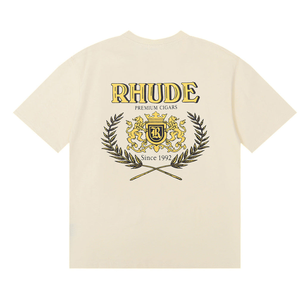Rhude T-shirt Wheat Ear Badge Short Sleeve T-shirt