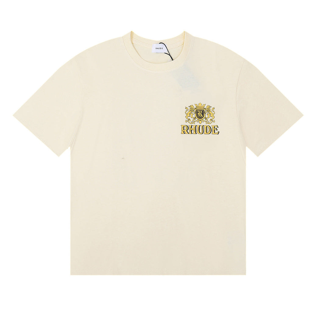 Rhude T-shirt Wheat Ear Badge Short Sleeve T-shirt