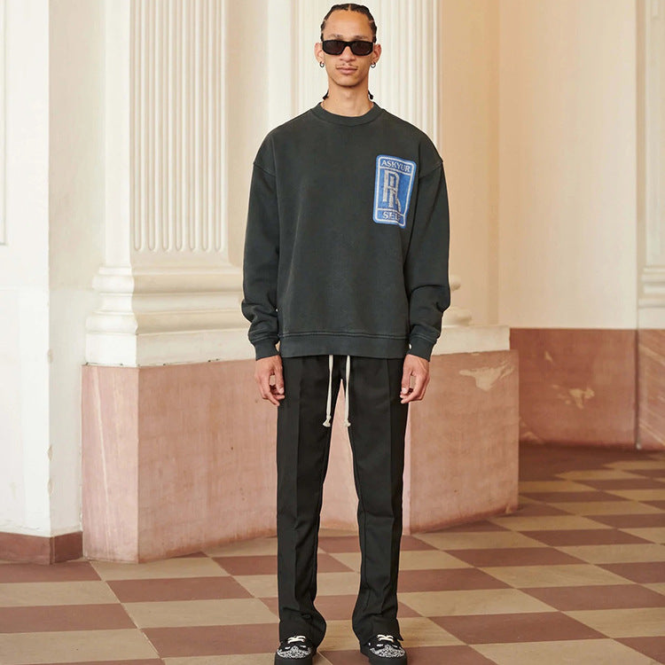 Askyurself Hoodie Terry round Neck Sweater