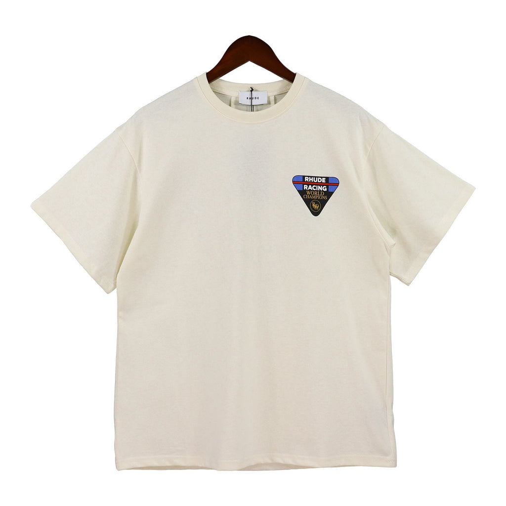 Rhude T-shirt Inverted Triangle Letter Print Short Sleeve T-shirt