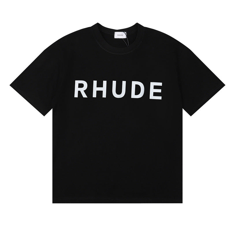 Rhude T-shirt Letter Logo Printed Short Sleeve T-shirt