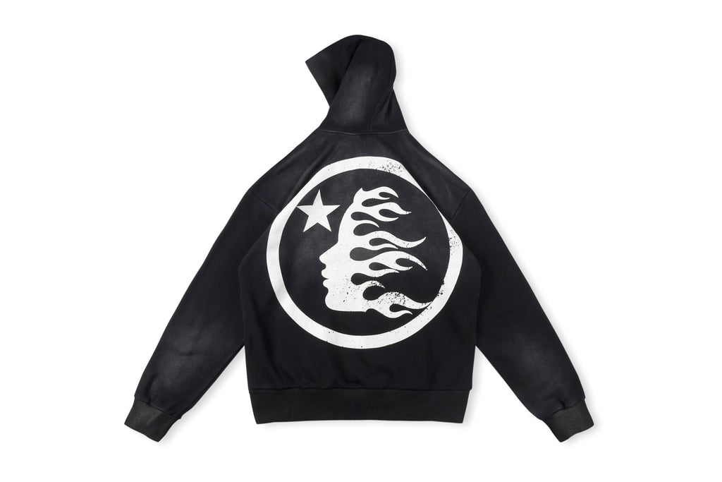 Hellstar Hoodie Vintage Distressed Crack Print