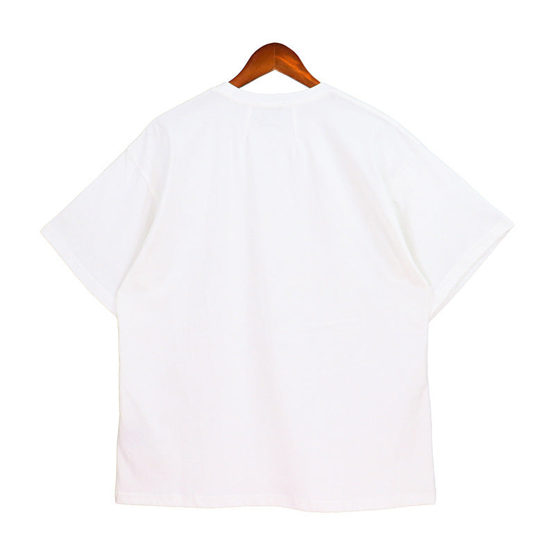 Rhude T-shirt Vintage Yacht Color Alphabet Print Short Sleeve T-shirt