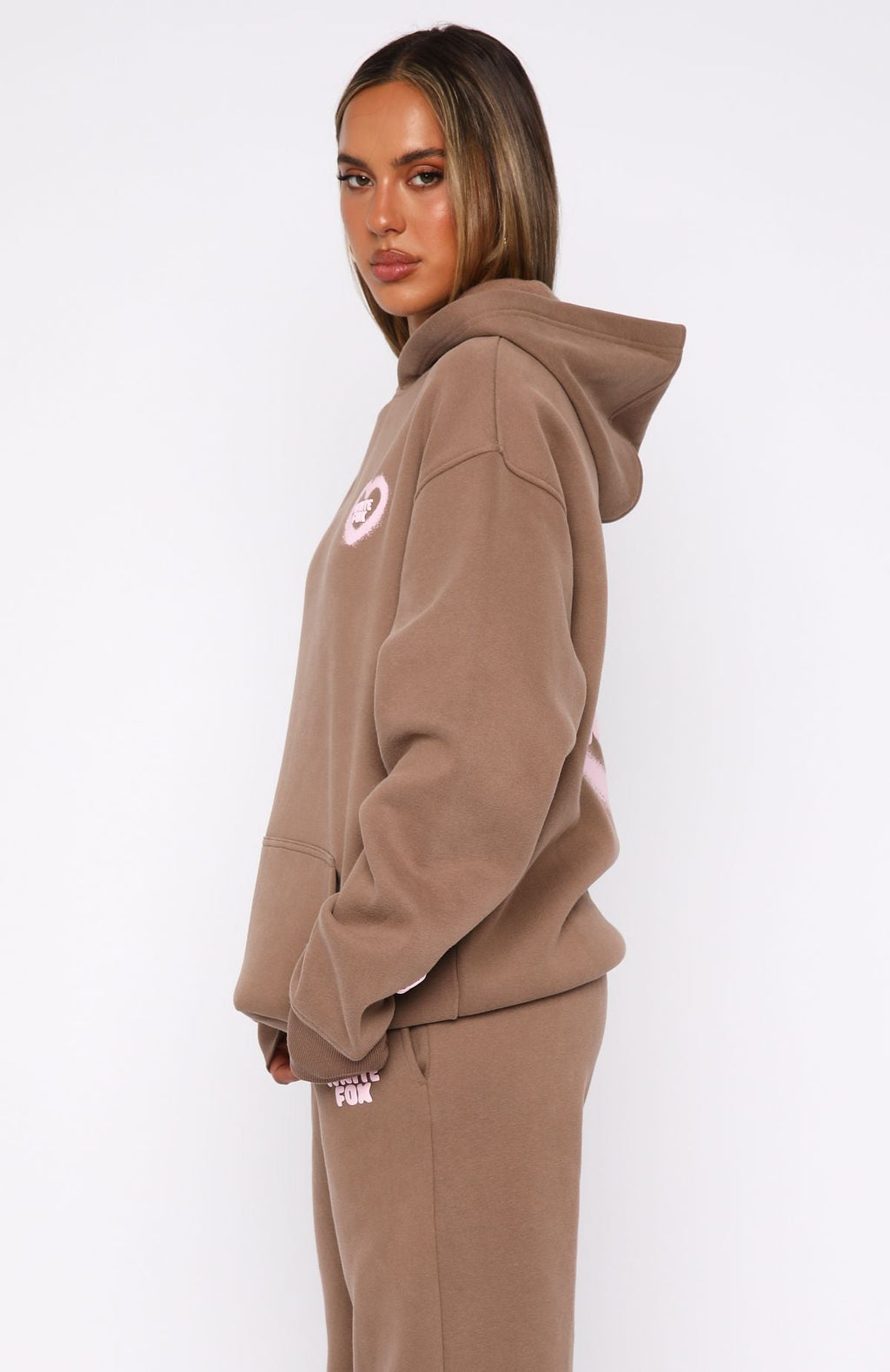 11th Street City Girl At Heart Oversized Hoodie - Cinnamon Bun
