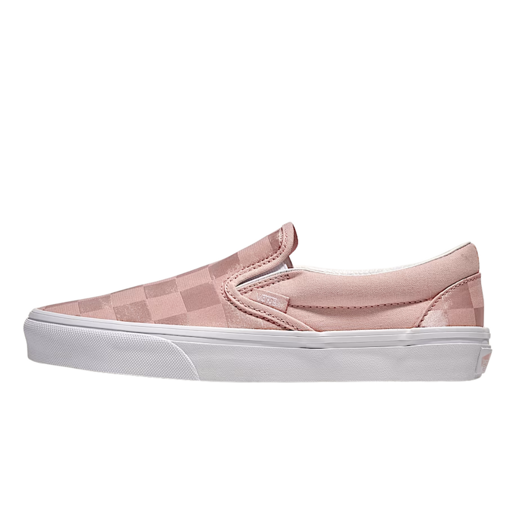 Vans Unisex FU Classic Slip On Shoes - Satin Checkerboard Sepia Rose