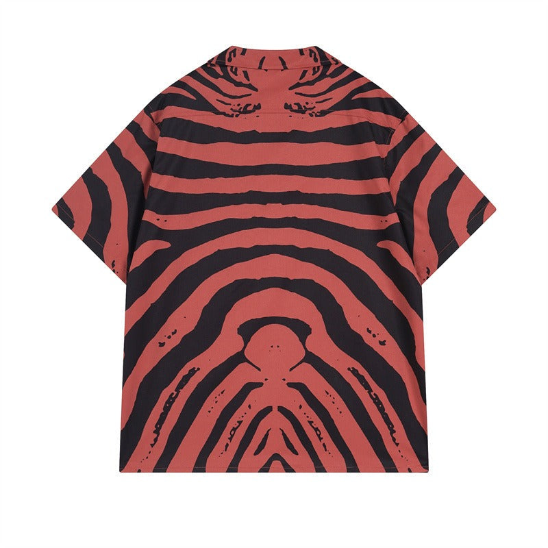 Rhude T-shirt Zebra Letter Embroidery Casual Short Sleeve Shirt, Shorts